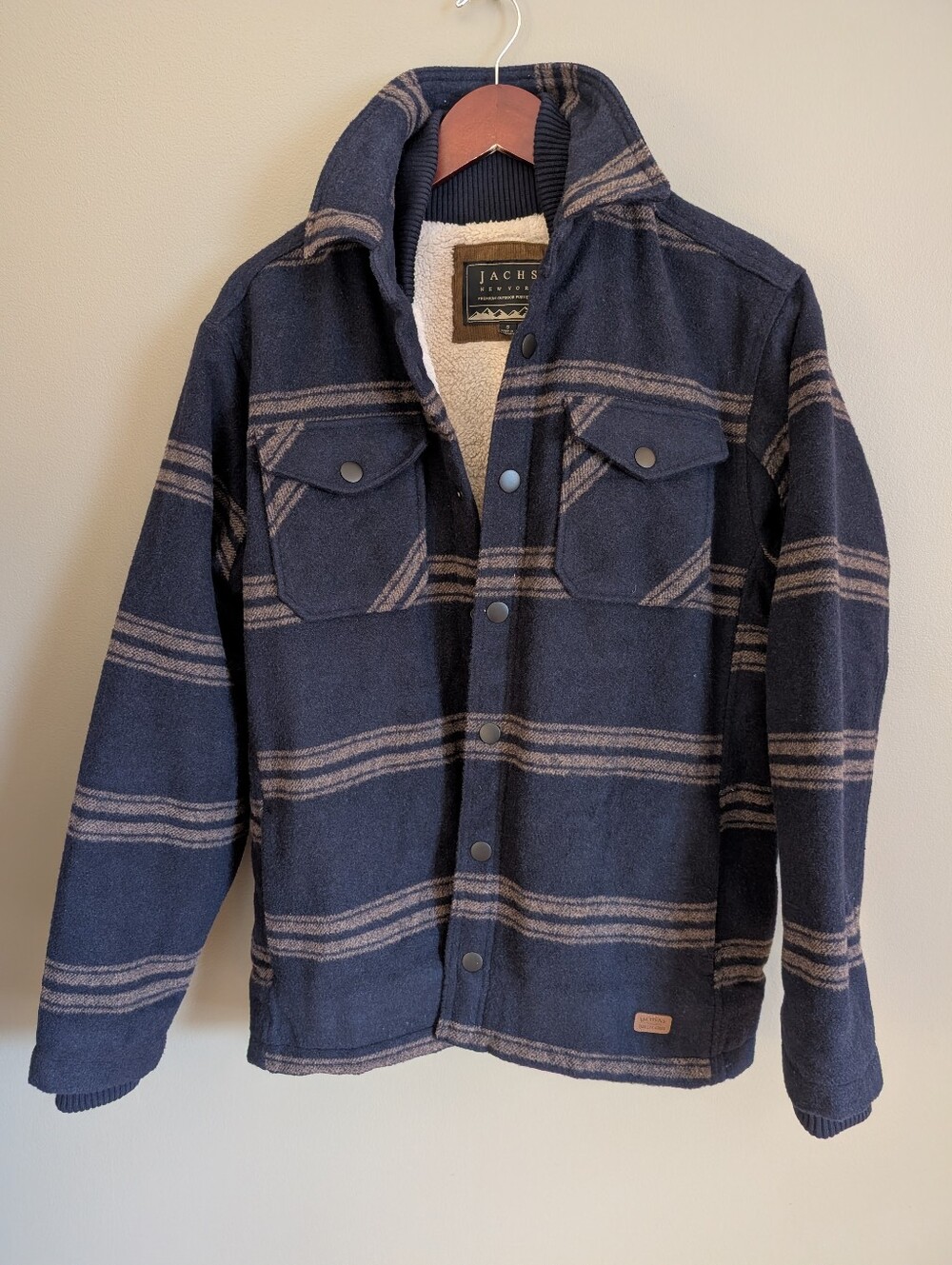 Jachs Wool Blend Sherpa Lined Jacket Size Small